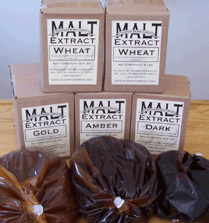 Malt extract including gold malt, amber malt, dark malt and wheat malt